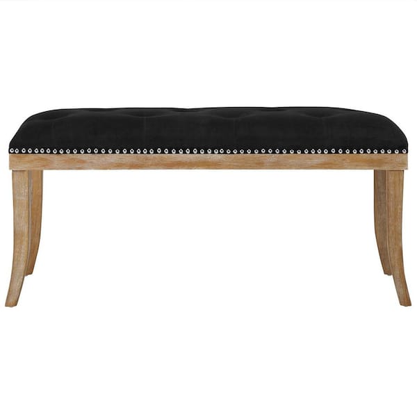 MODWAY Expression Black Velvet Bench