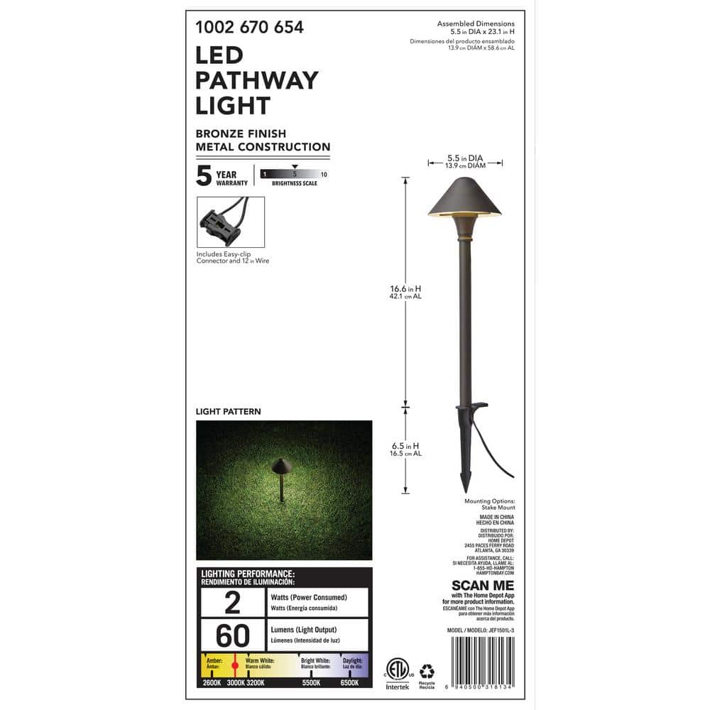 Millennium Bronze Aluminum LED Pathway Light