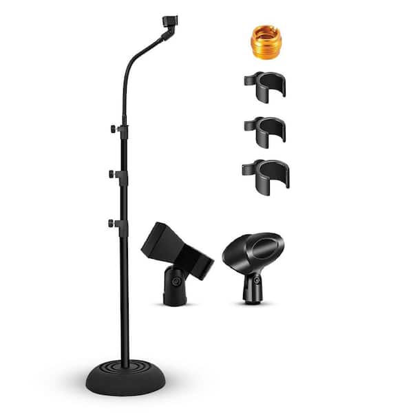 Mic Stand Floor Adjustable Universal Heavy Duty Gooseneck Microphone Stands