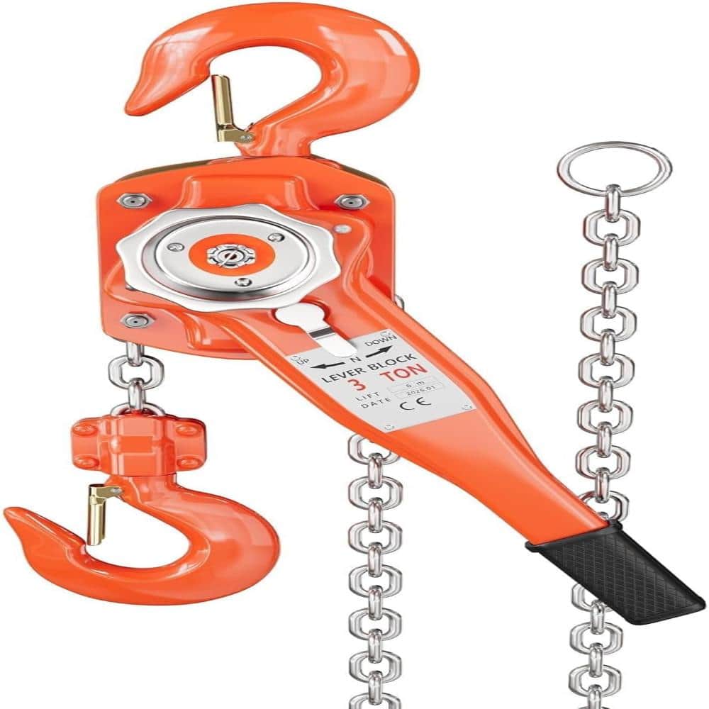 Manual Lever Chain Hoist 3 Ton/6600 lbs Capacity, 20FT Lifting Height with G80 Galvanized Steel Chain price history on PriceWatchPro
