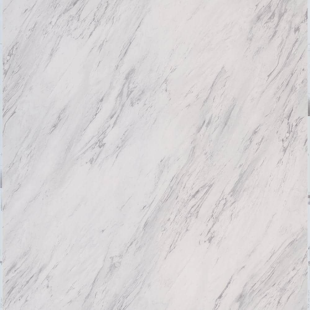 Livelynine White Peel and Stick Floor Tile Waterproof Vinyl Flooring Sheet  Marble Stick on Flooring Tiles For Kitchen Basement Bedroom Bathroom Floor