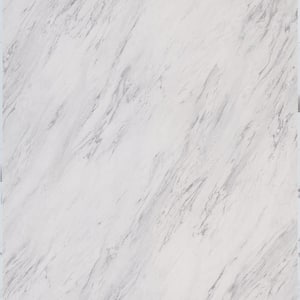 Carrara Marble 4 MIL x 12 in. W x 12 in. L Peel and Stick Water Resistant Vinyl Tile Flooring (30 sqft/case)