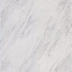 Carrara Marble 4 MIL x 12 in. W x 12 in. L Peel and Stick Water Resistant Vinyl Tile Flooring (30 sqft/case)