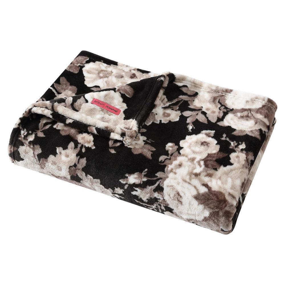 King Size Black and Brown Reversible Fleece Blanket