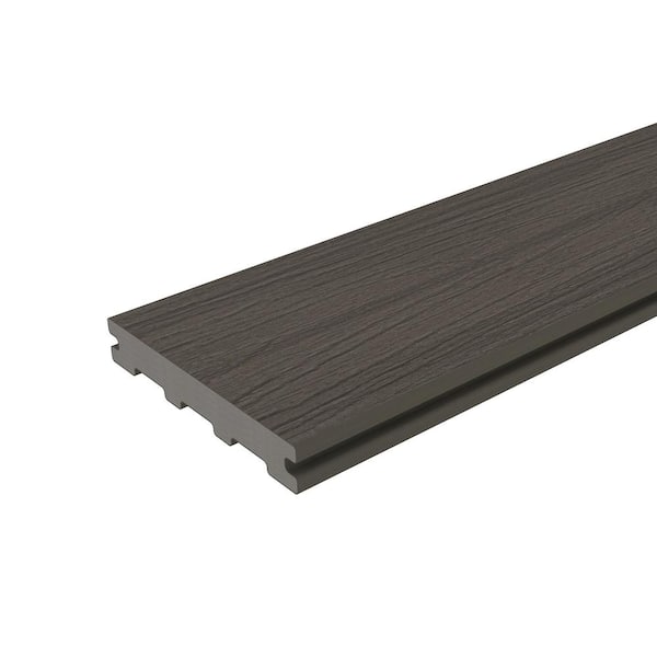 NewTechWood Bell Series 0.88 in. x 5.5 in. x 8 ft. Grooved Spanish Walnut Composite Decking Board