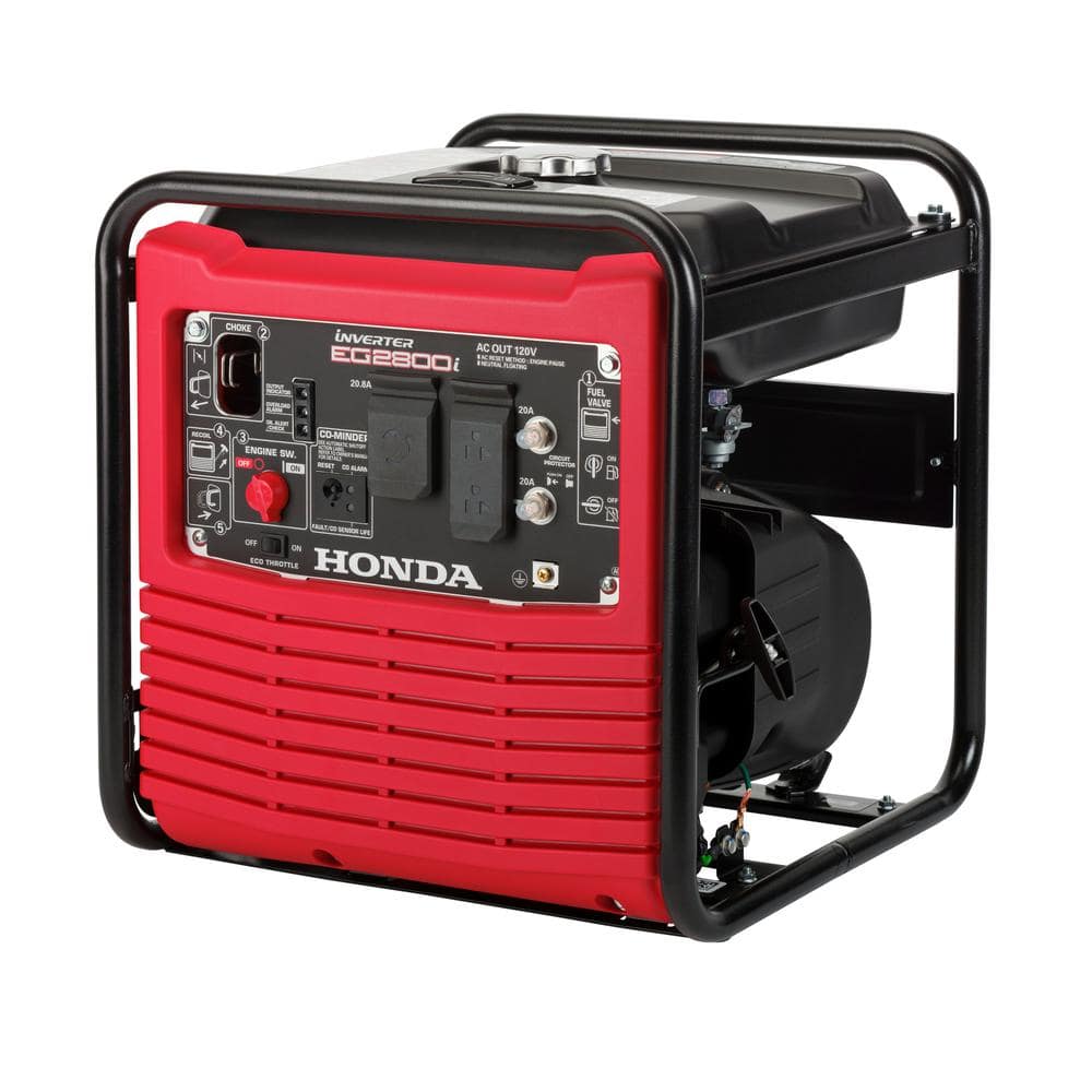 Honda 2800-Watt Start Portable Gasoline Powered Generator with Eco-Throttle and Oil Alert EG2800IAN The Home Depot