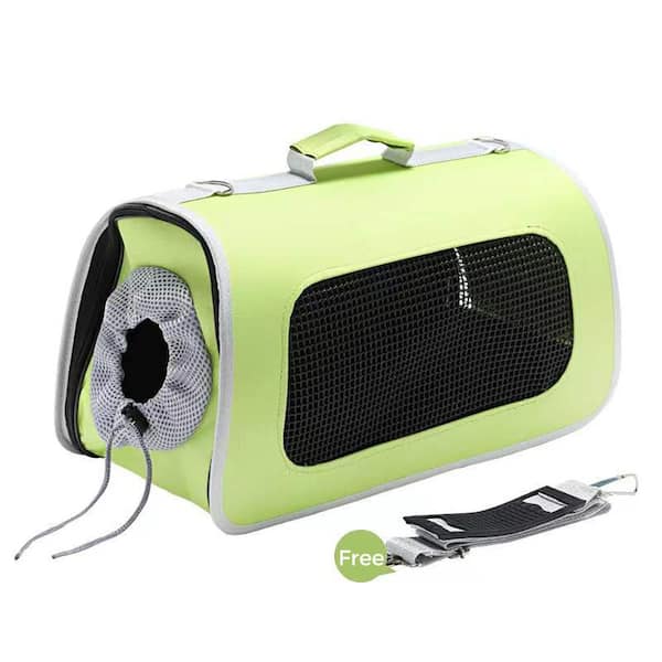 Shatex Foldable Pet Outing Carrier Bag Breathable Net Pocket Flight Case Large, Green