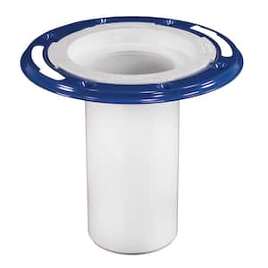 7 in. O.D. PVC Closet (Toilet) Flange with 6 in. Long Barrel and Metal Adjustable Ring, Fits Inside 3 in. Sch. 40 Pipe