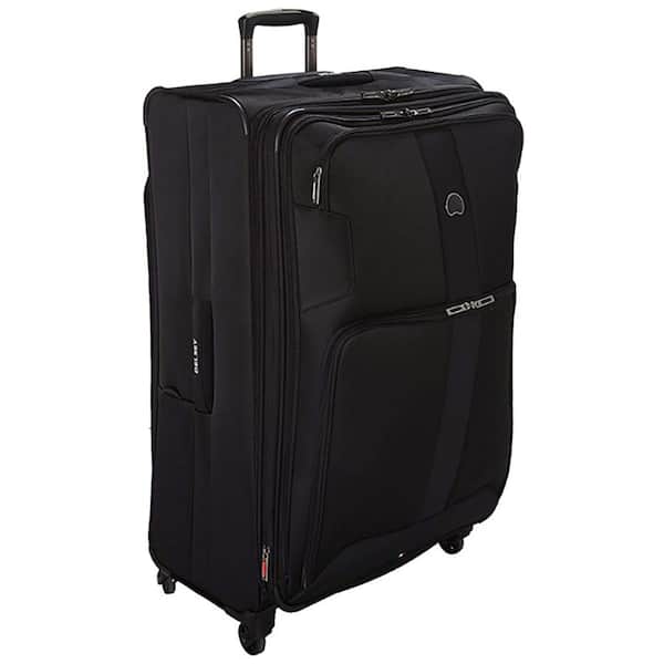 DELSEY PARIS Sky Max Softside 29 in. Black Checked-Large Spinner Suitcase with Wheels