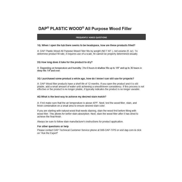 DAP Plastic Wood 3 oz. Natural Latex Wood Filler 00580 - The Home Depot