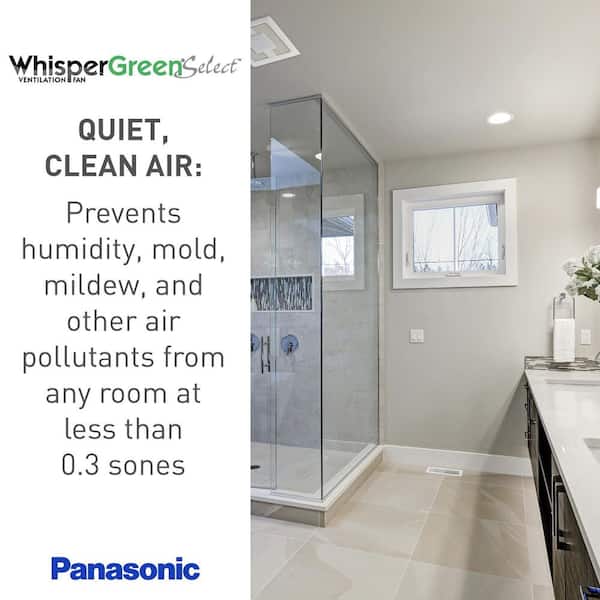 WhisperGreen Select Pick-A-Flow 50/80 or 110 CFM Exhaust Fan w/multispeed Flex-Z Fast bracket 4 or 6 in. Duct Adapter