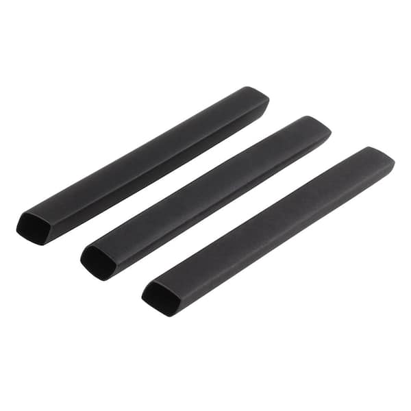 Commercial Electric 3/8 in. Heat Shrink Tubing, Black (3-Pack)