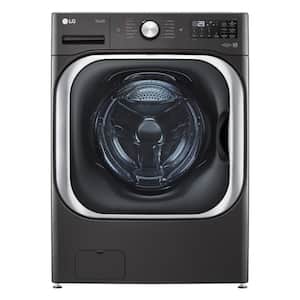 5.2 cu. Ft Stackable SMART Front Load Washer in Black Steel with Steam & Turbowash Technology