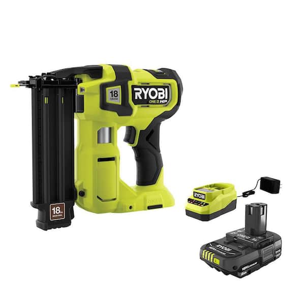 ONE+ HP 18V 18-Gauge Brushless Cordless AirStrike Brad Nailer with 2.0 Ah Battery and Charger