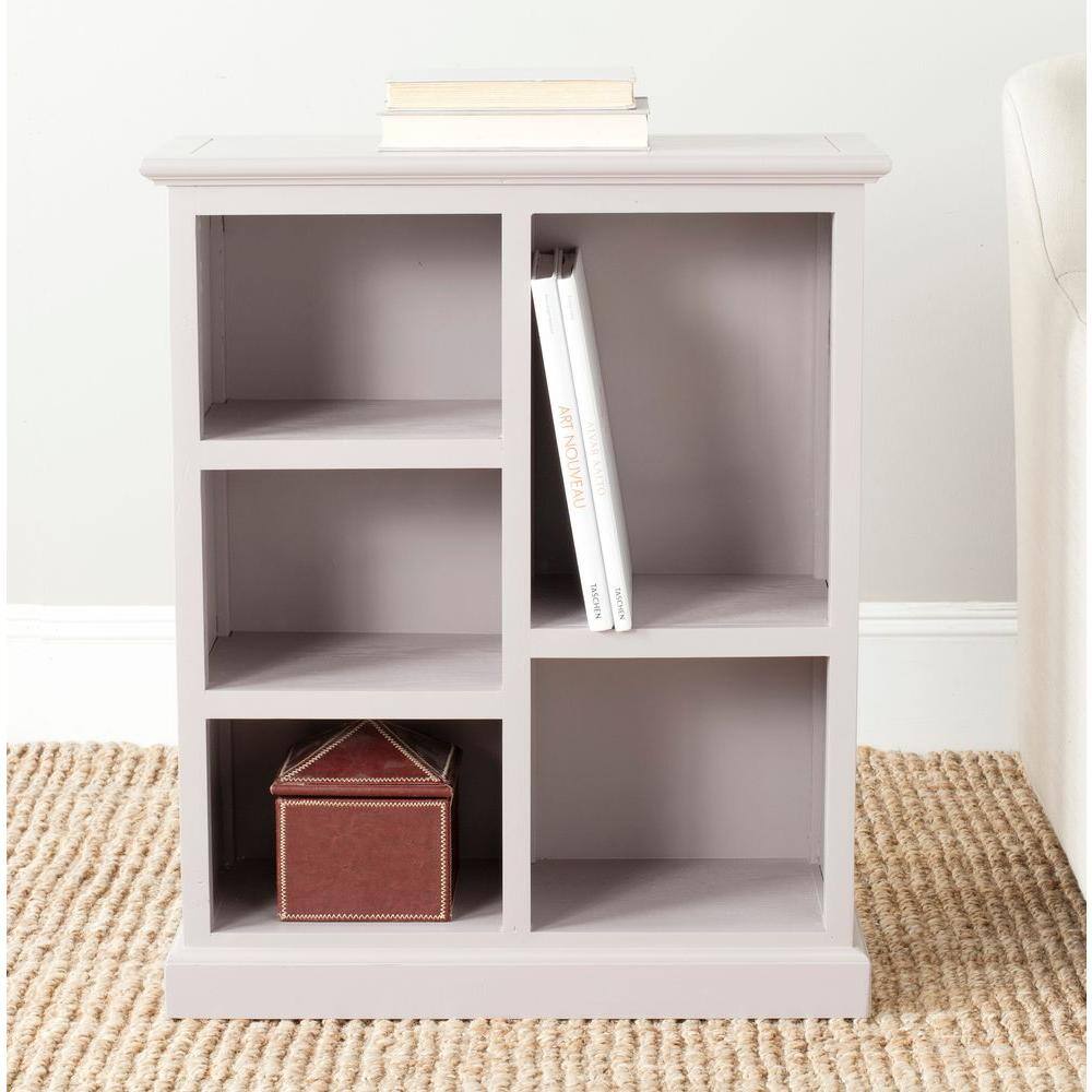 Quartz Gray Wood Cube Bookshelf