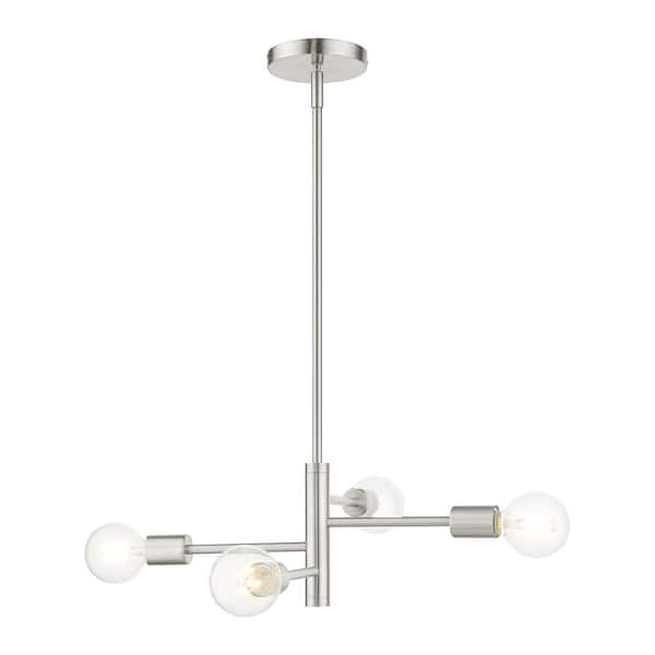 Wormack 4-Light Brushed Nickel Small Chandelier