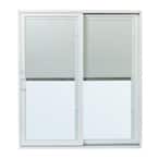 70-1/2 in.x79-1/2 in. 200 Series White Right-Hand Perma-Shield Gliding Patio Door w/ Built-In Blinds and White Hardware