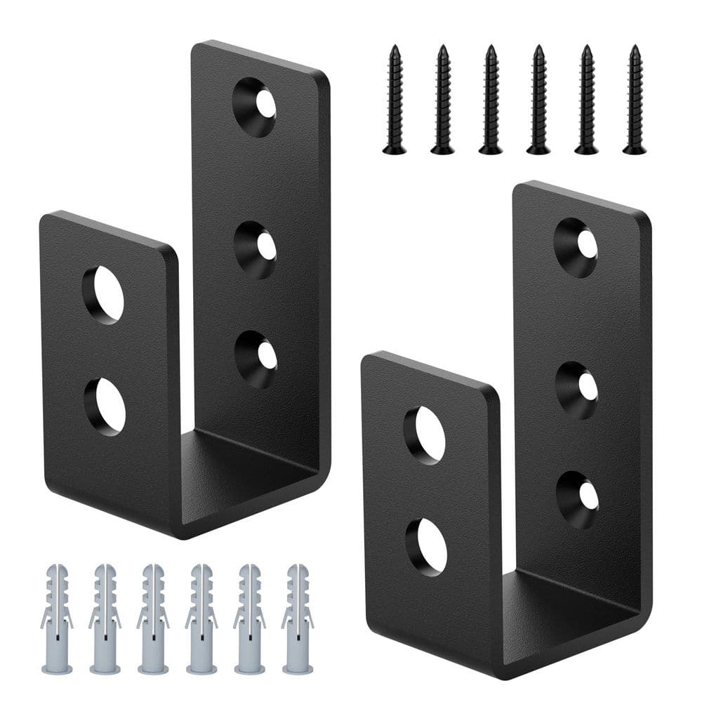 Door Barricade Brackets Steel Security Bar Holder U Brackets Fit for 2x4 Lumber Door (2-Pack) price history on PriceWatchPro