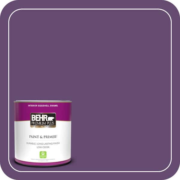 BEHR PREMIUM PLUS 1 qt. #S-G-670 Deep Violet Eggshell Enamel Low Odor Interior Paint & Primer