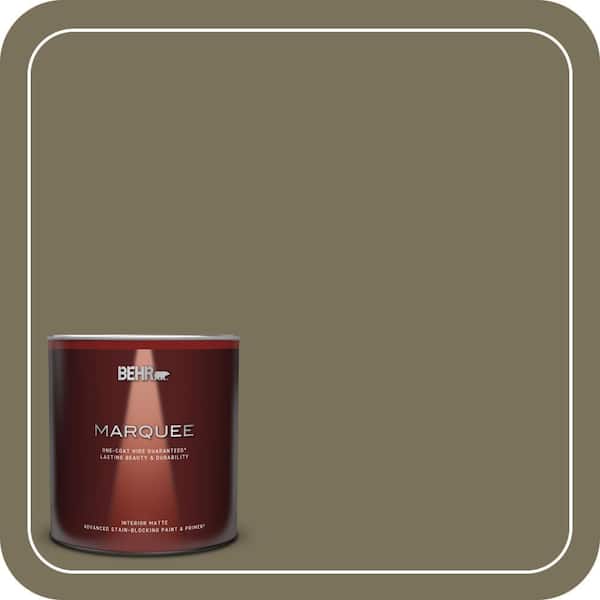 BEHR MARQUEE 1 qt. #380F-7 Crocodile Matte Interior Paint & Primer