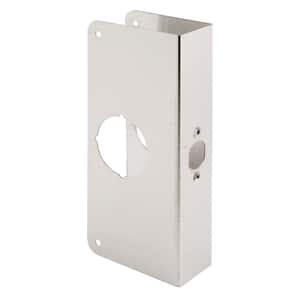 1-3/4 in. x 9 in. Thick Stainless Steel Lock and Door Reinforcer, 2-1/8 in. Single Bore, 2-3/8 in. Backset