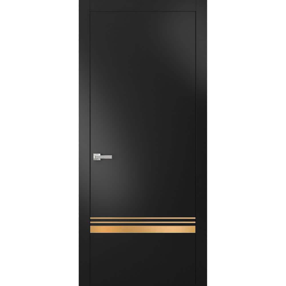 2010 24 in. x 80 in. Right-Hand/Inswing Solid Black Matte Single Prehung Interior Door with Hardware price history on PriceWatchPro