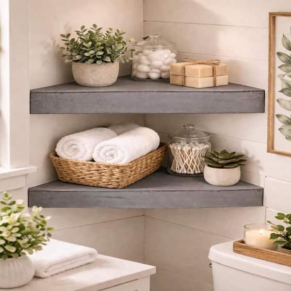 アメリカ製 飾り棚 American Art Decor American Art Decor 16.5 in. W x 8 in. D Grey
