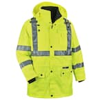 GloWear 8385 Men's 3XL Lime High Visibility 4-in-1 Jacket