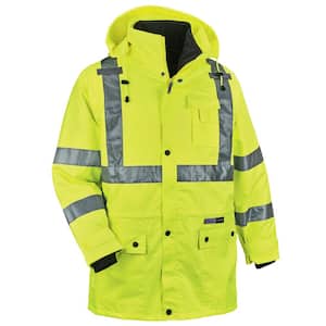 GloWear 8385 Men's 4XL Lime High Visibility 4-in-1 Jacket