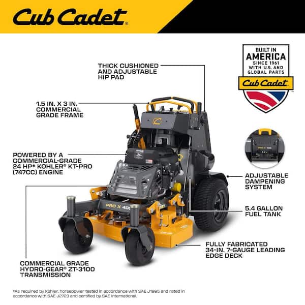 PRO X 434 34 in. 24 HP Commercial Stand-On Lawn Mower