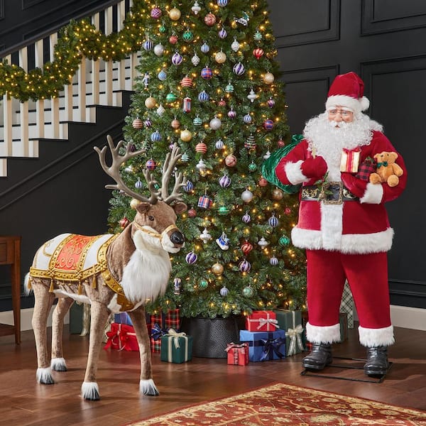 Home Accents Holiday 4 ft. Animated Reindeer Christmas Animatronic ...