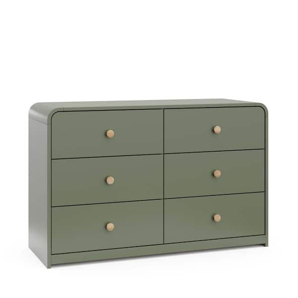Storkcraft Santos Olive 6-Drawer 48.13 in. Wide Dresser