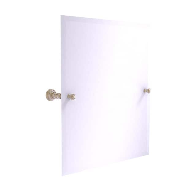 Allied Brass 21 in. x 26 in. Carolina Single Frameless Rectangular Tilt Mirror with Beveled Edge in Antique Pewter