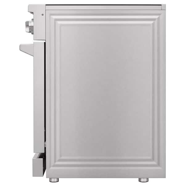 Tilt Panel 30 in. 5 Burner Elements Freestanding Electric Range with 4.8 cu. ft. Air Fry Conv. Oven in Stainless Steel