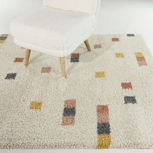 Melvin Cream 7 ft. 10 in. x 10 ft. Abstract Area Rug