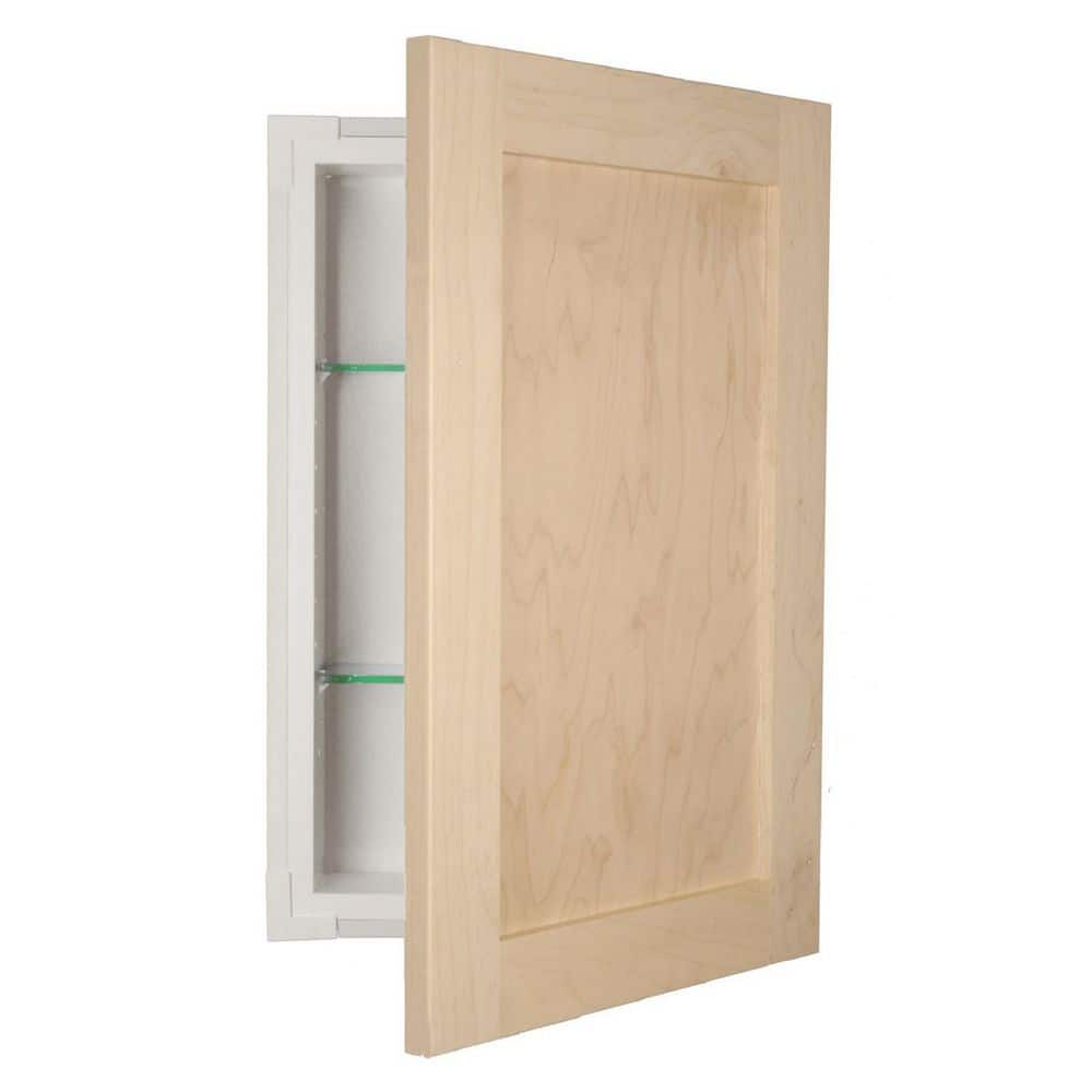 Fieldstone Shaker 15.5 in. W x 25.5 in. H Beige Unfinished Wood Recessed Medicine Cabinet without Mirror Style Frameless price history on PriceWatchPro