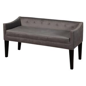 Gracie Upholstered Bench in Gray