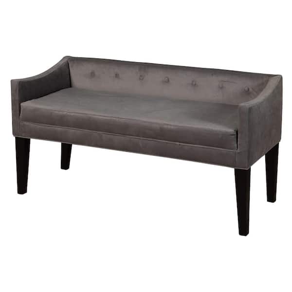 Leffler Home Gracie Upholstered Bench in Gray