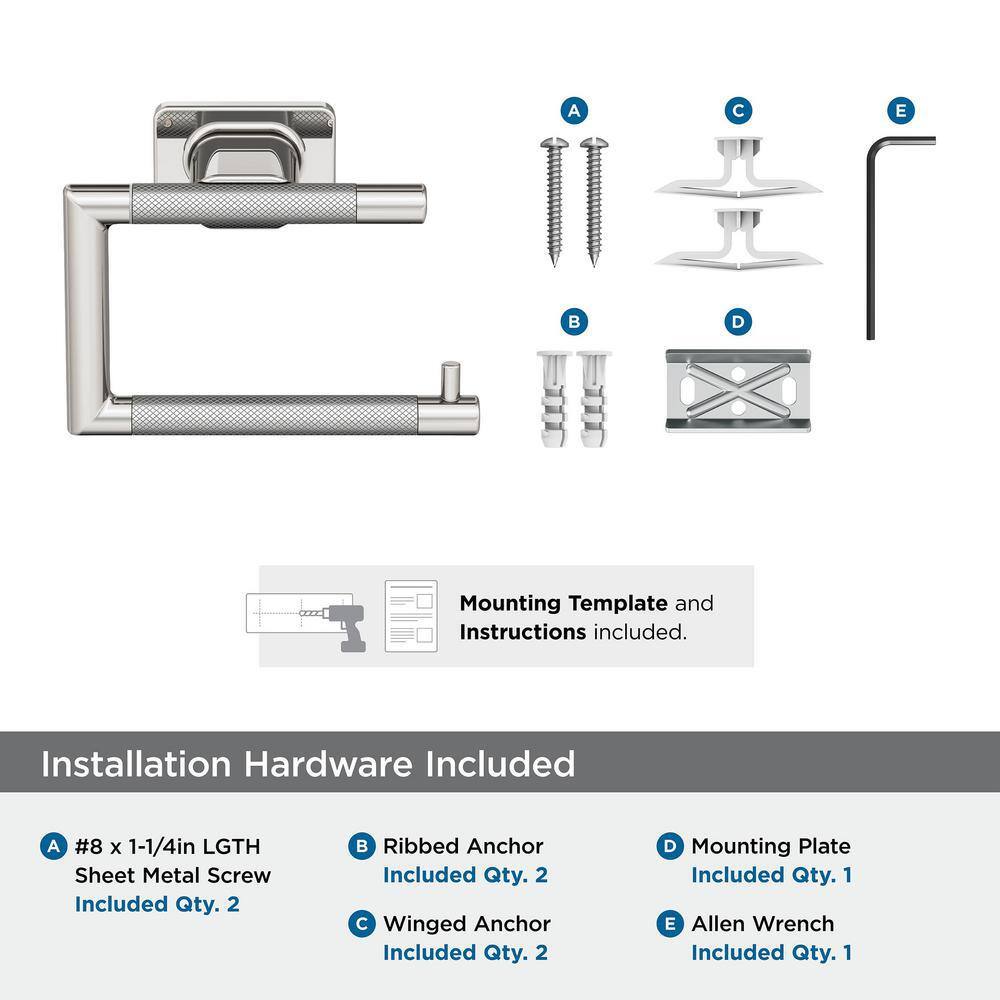 Polished Nickel and Stainless Steel Single Post Toilet Paper Holder