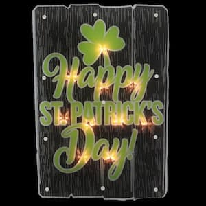17 in. Lighted Happy St. Patrick's Day Window Silhouette Decoration