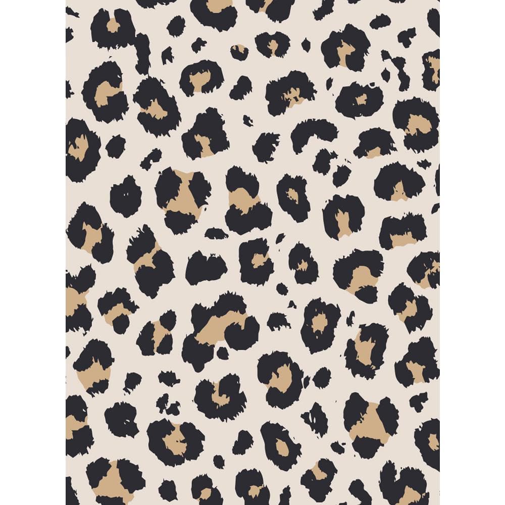 Light Natural Leopard Print Peel and Stick Vinyl Wallpaper