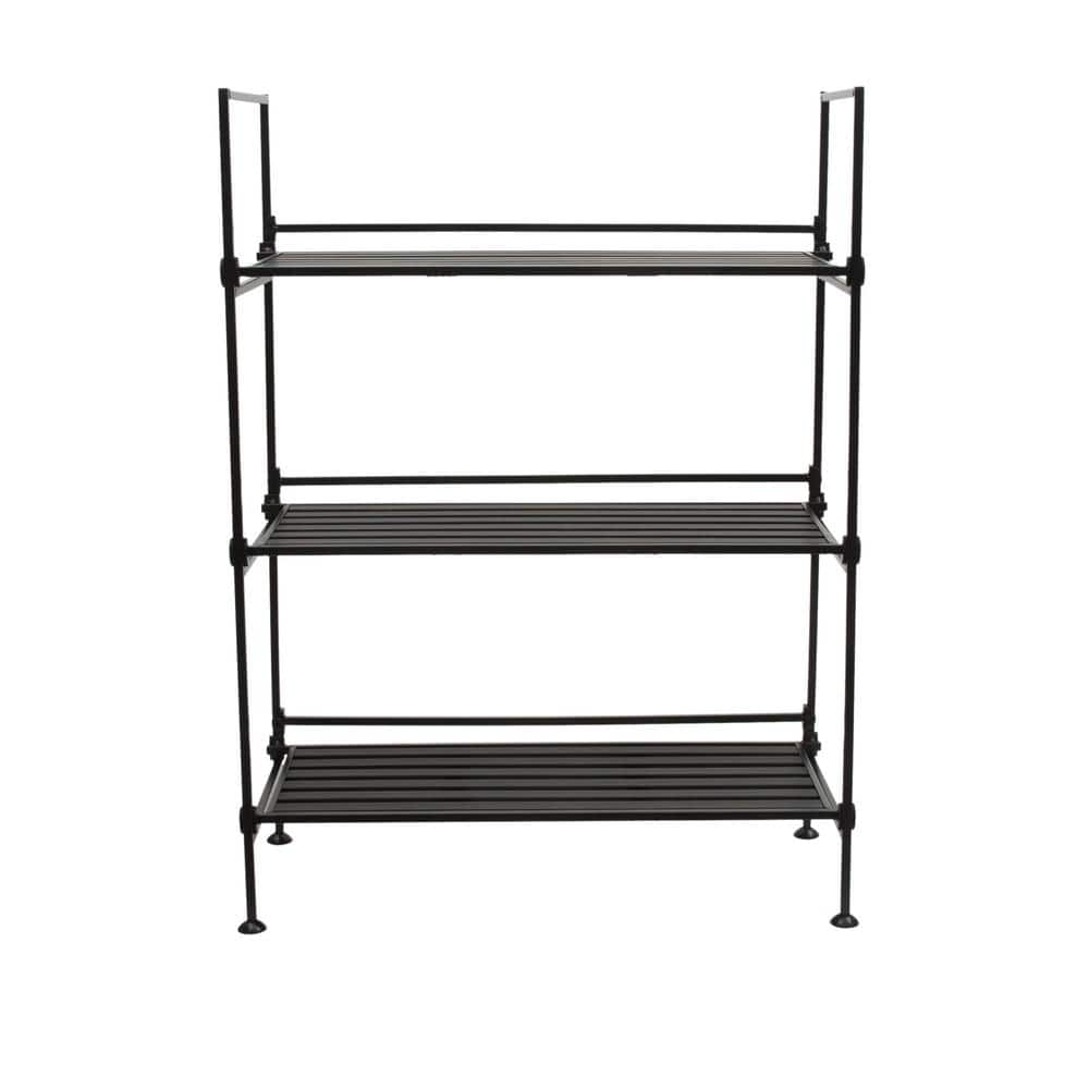 Espresso Wire 3-Tier Adjustable Shelving Unit