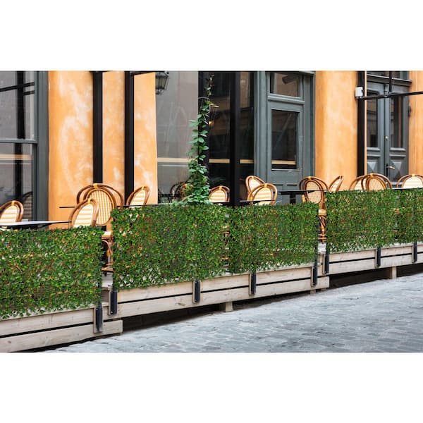 Vigoro 36 in. H x 72 in. W Golden Artificial Gardenia Leaves PVC
