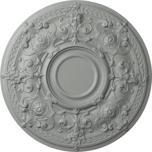 28-1/8" x 1-3/4" Oslo Urethane Ceiling Medallion (Fits Canopies up to 10-1/2"), Primed White