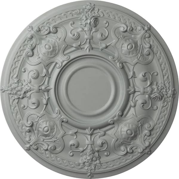 28-1/8" x 1-3/4" Oslo Urethane Ceiling Medallion (Fits Canopies up to 10-1/2"), Primed White