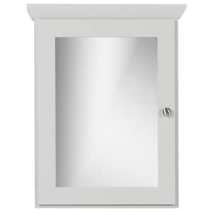 19 in. W x 27 in. H x 6.5 in. D Single Door Surface-Mount Medicine Cabinet Square/Mirror in Dewy Morning