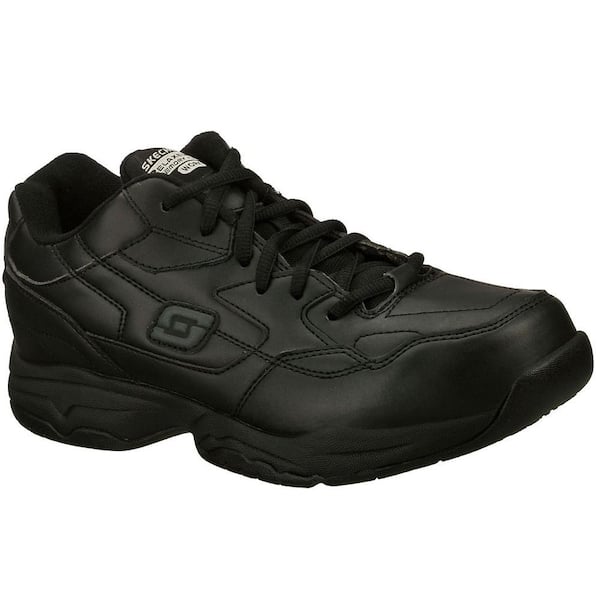 Skechers Men's Felton-Altair Slip Resistant Athletic Shoes - Soft Toe - Black Size 15(M)