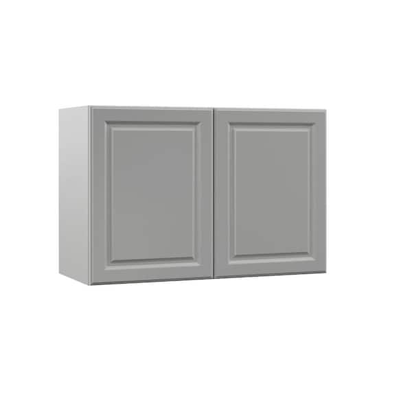 Hampton Bay Designer Series Elgin Assembled 36x24x15 in. Deep Wall Bridge Kitchen Cabinet in Heron Gray
