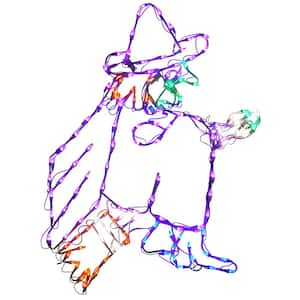 Halloween Lighted Flying Witch Decoration