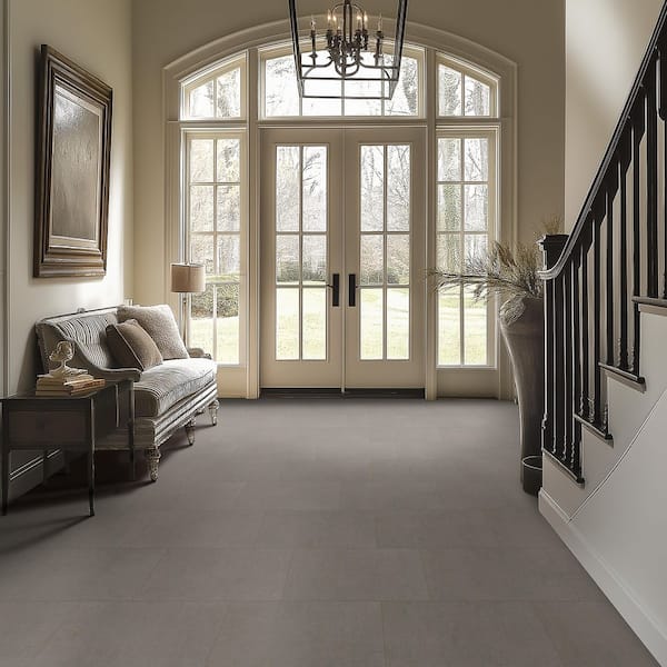 Beton Gris 12 in. x 24 in. Matte Porcelain Stone Look Floor and Wall Tile (16 sq. ft./case)